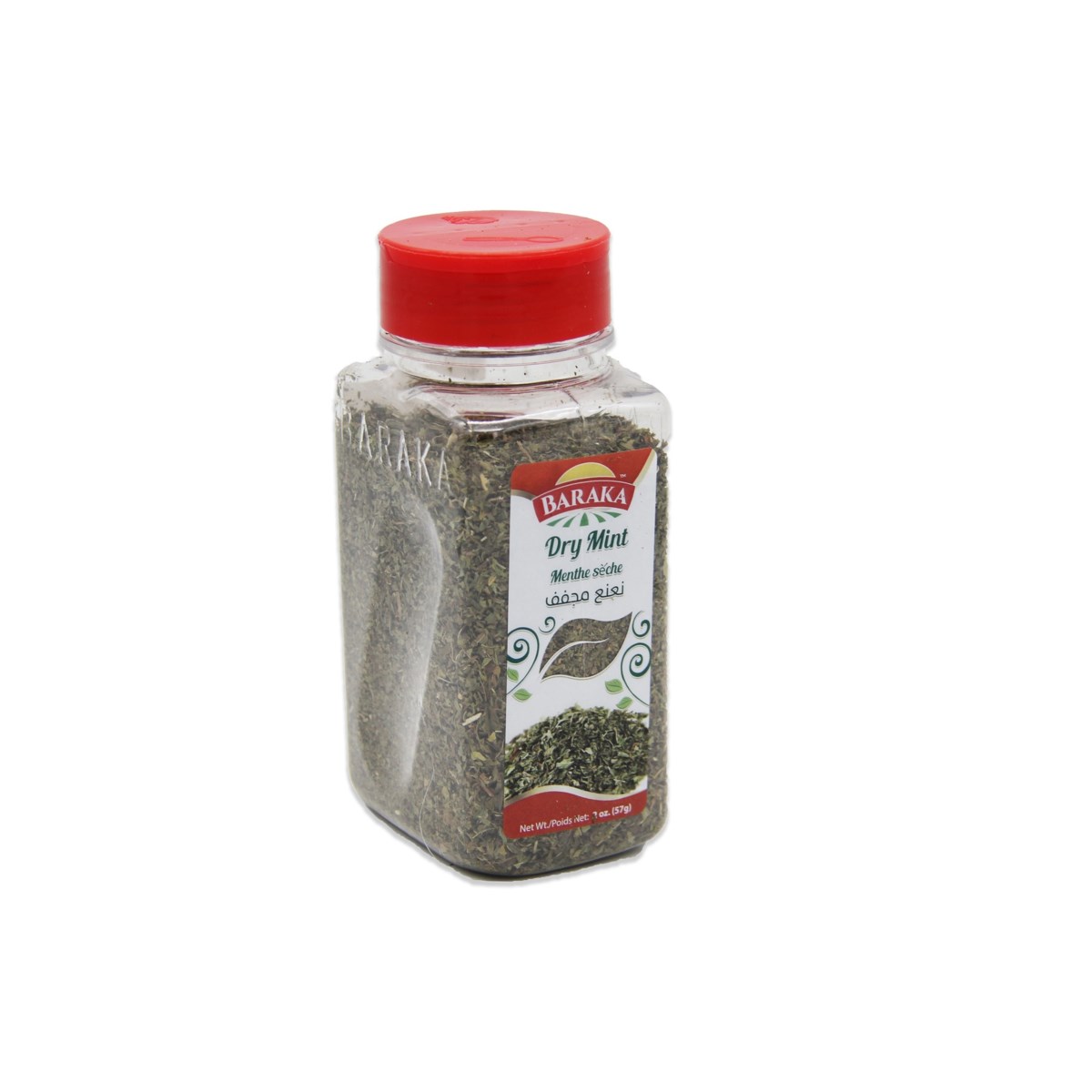 Dry Mint in Spice plastic tub "Baraka"  2 oz * 10